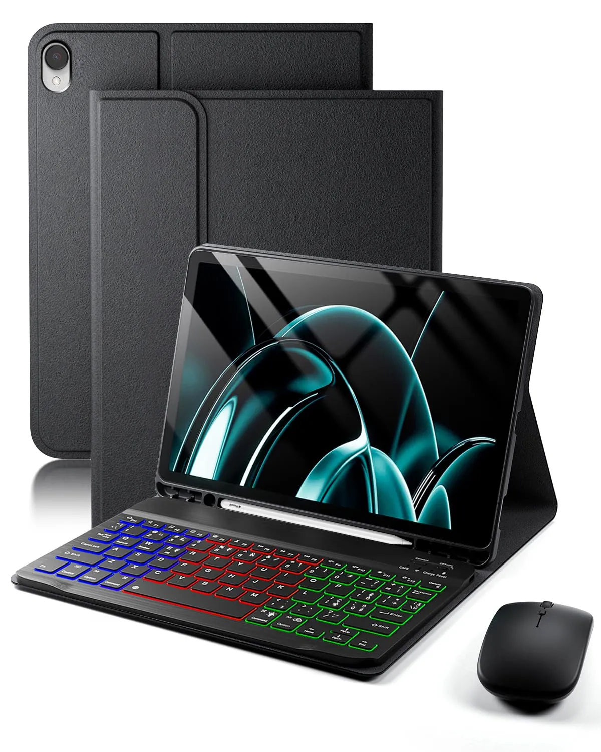 Per Samsung Galaxy Tab S11 (2025) 11 Pollici Cover Custodia Protettivar Con Wireless Bluetooth Italiano (QWERTY) Tastiera Retroilluminati Mouse Con funzione magnetica Backlit Keyboard Case - immagine 1