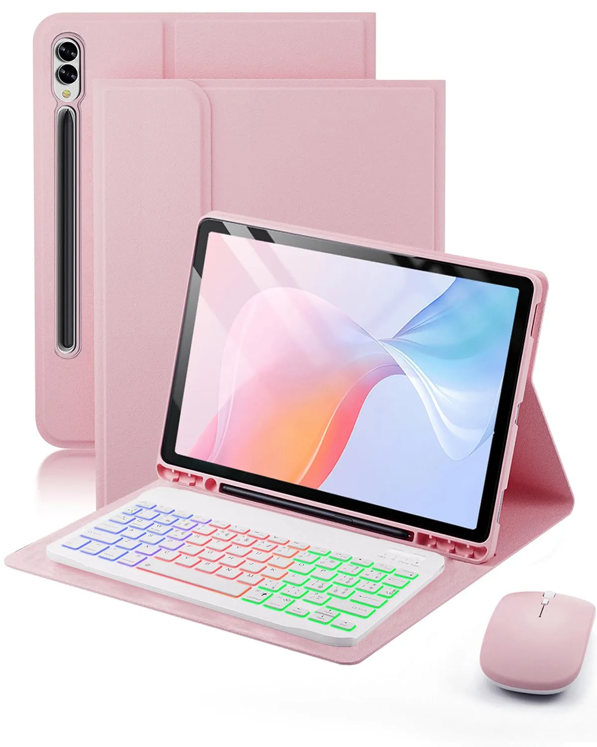 Per Samsung Galaxy Tab S11 Ultra/ S10 Ultra/ S9 Ultra/ S8 Ultra 14.6 Pollici Cover Con Wireless Bluetooth Retroilluminati Italiano (QWERTY) Tastiera e Mouse Custodia Protettivar Backlit Keyboard Case - immagine 1