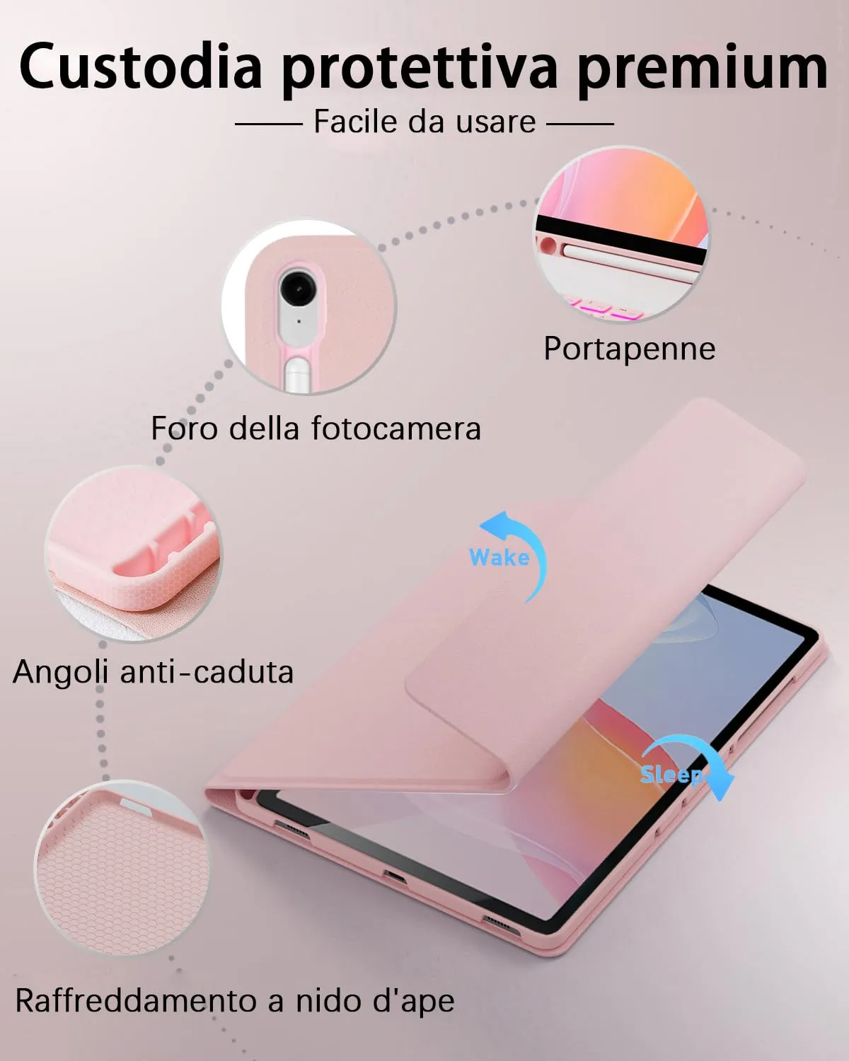 Per Samsung Galaxy Tab S11 Ultra/ S10 Ultra/ S9 Ultra/ S8 Ultra 14.6 Pollici Cover Con Wireless Bluetooth Retroilluminati Italiano (QWERTY) Tastiera e Mouse Custodia Protettivar Backlit Keyboard Case - immagine 7