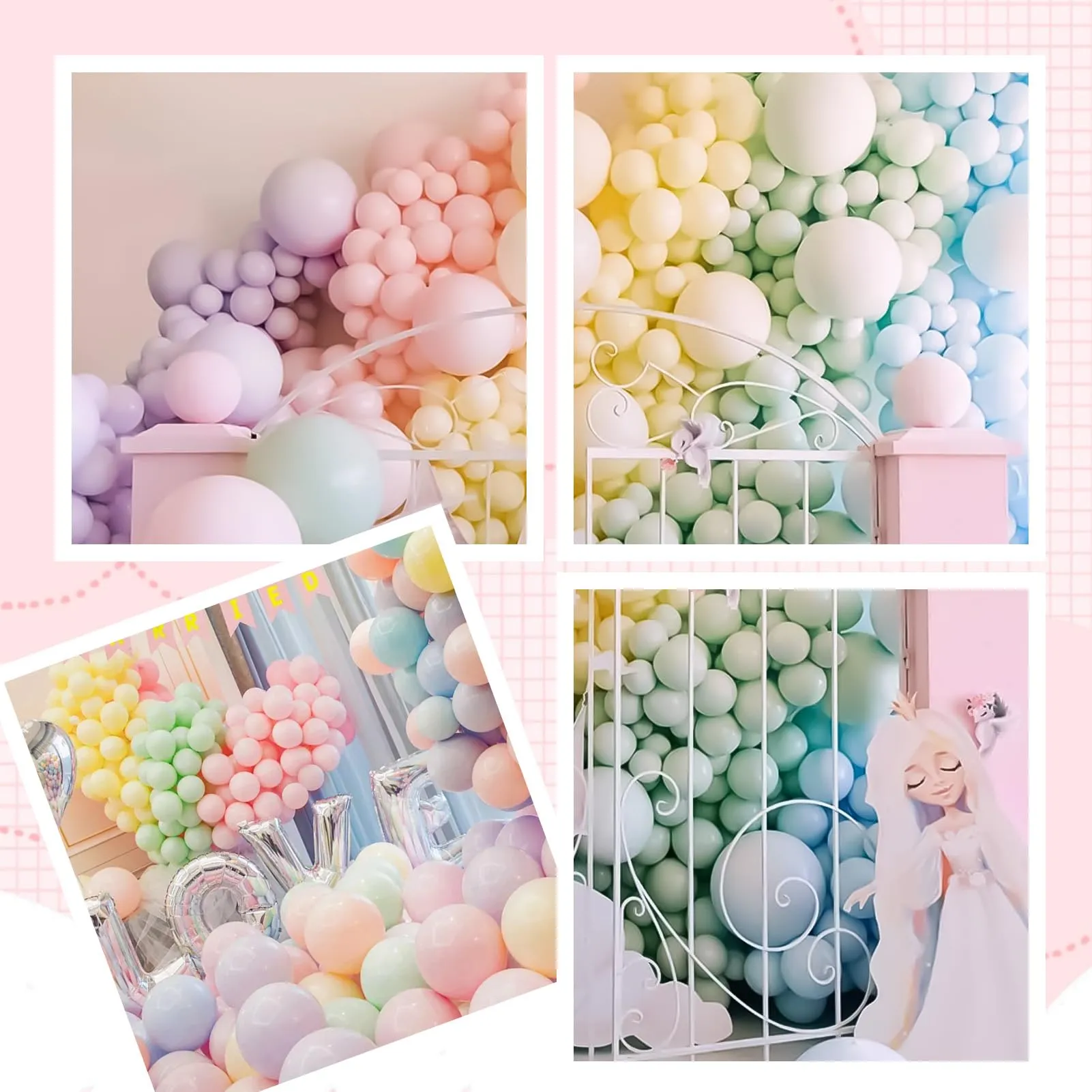 100 Pezzi Palloncini Pastello in Lattice, Palloncini Color Pastello - immagine 7