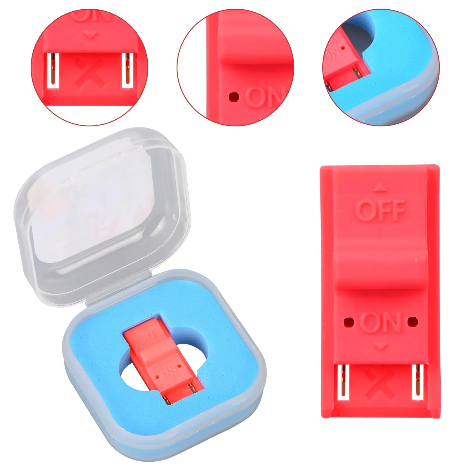 Clip per Utensili Rcm, Clip di Serraggio Rcm in Plastica Compatibile con l'Accessorio la Modalità di Ripristino Dell'Interruttore Dello Strumento Cortocircuito Della Dello per Switch Console (Rosso) - immagine 4