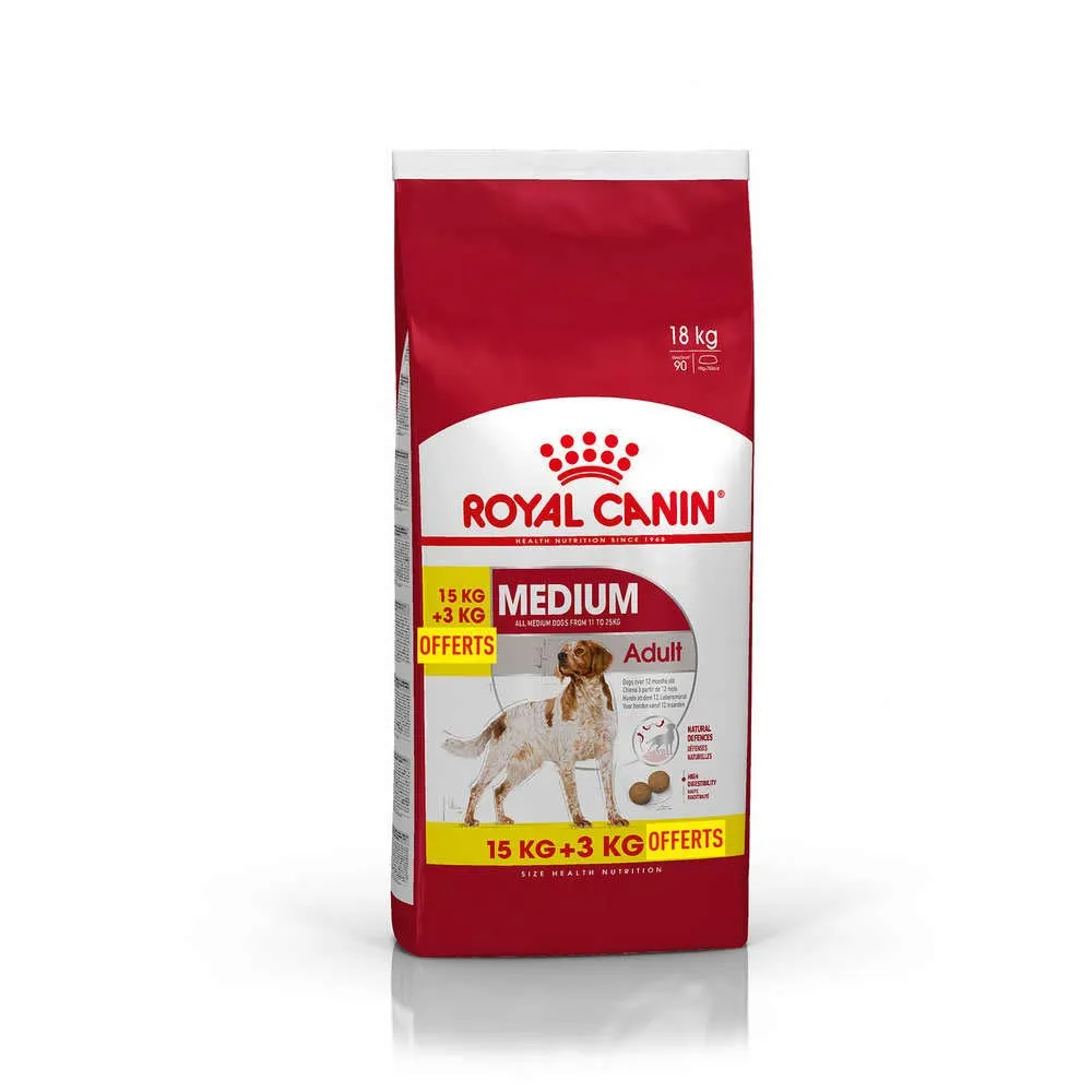 Royal Canin Medium Adult Dry Mix 15 kg + 3 kg Extra Free (Total 18 kg) - immagine 3