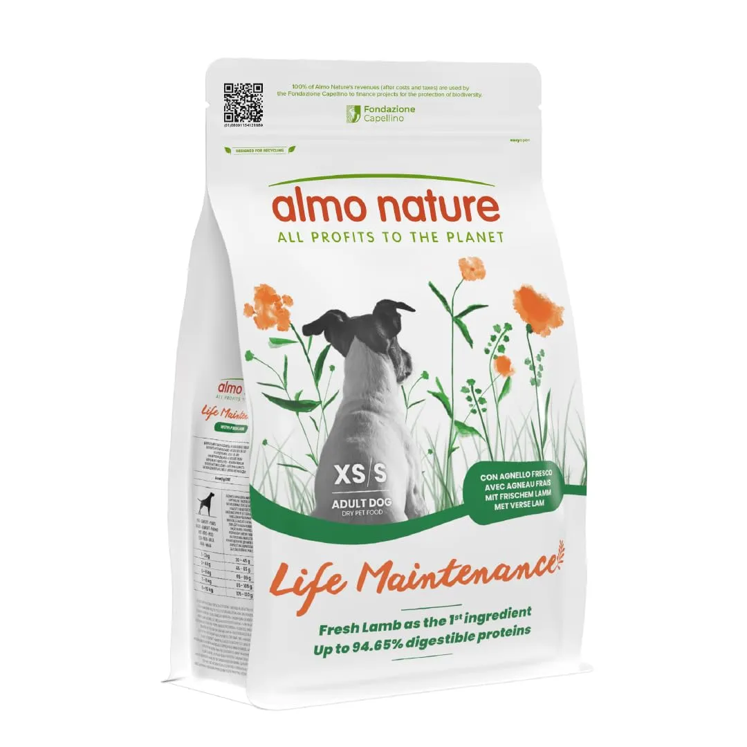 Almo Nature Life Maintenance Cibo Secco per Cane XS-S all’Agnello 2 kg – Crocchette Complete per Cani Adulti di Taglia Piccola e Mini - immagine 1