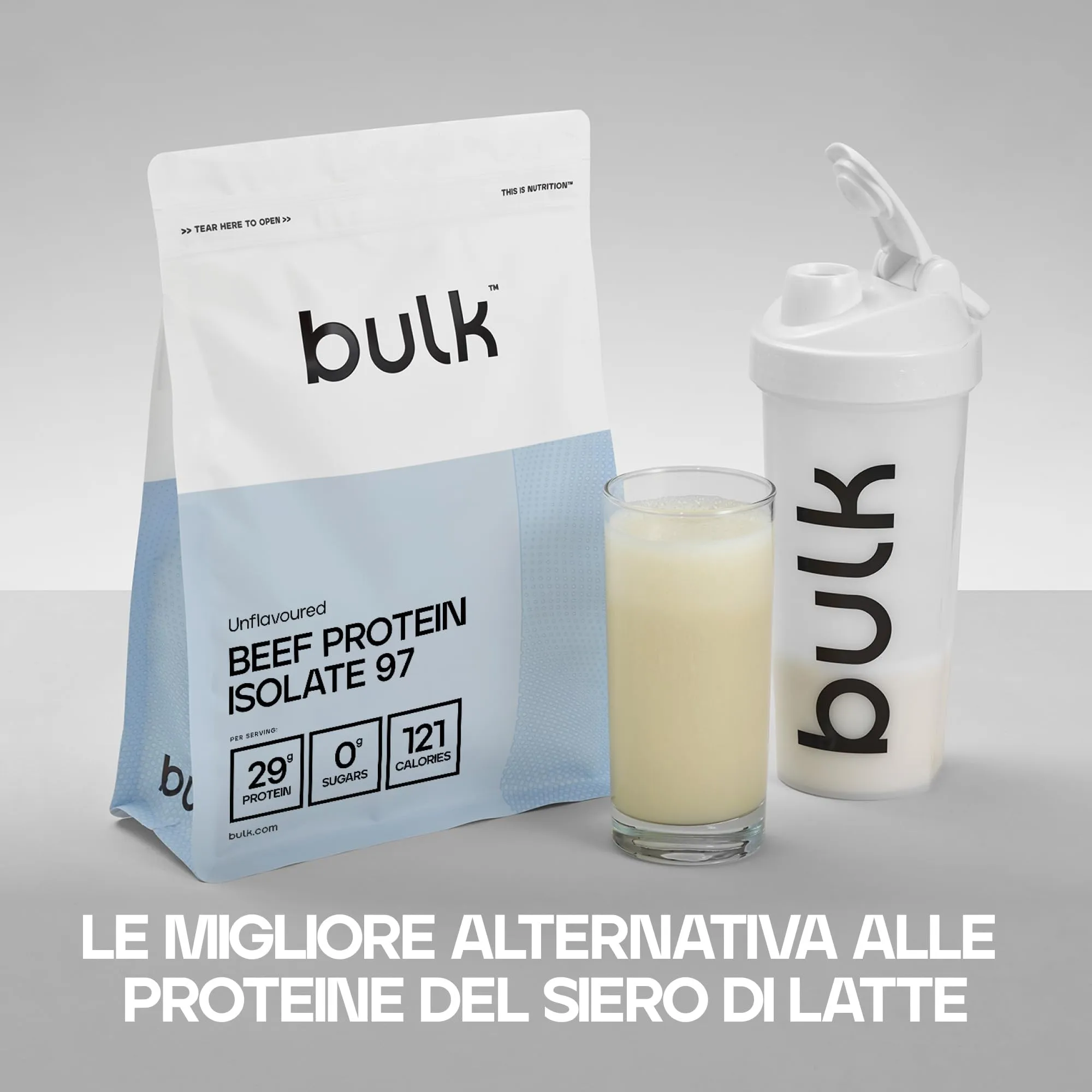 Bulk Beef Protein Isolate 97, Unflavoured, Non aromatizzato, 2.5 kg - immagine 2