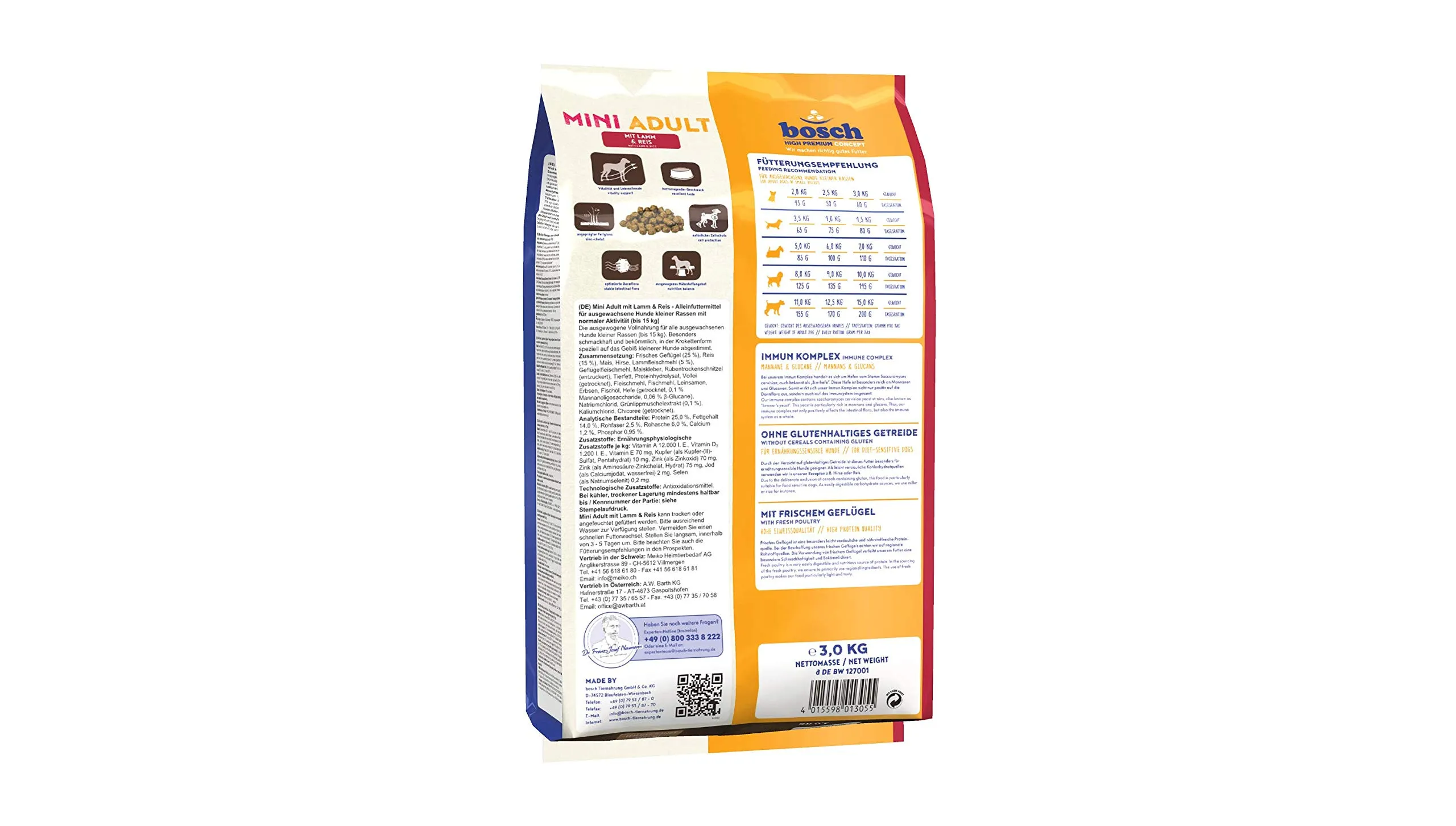 bosch HPC Mini Adult | con agnello e riso | cibo secco per cani adulti di razze piccole (fino a 15 kg) | 3000 g - immagine 4