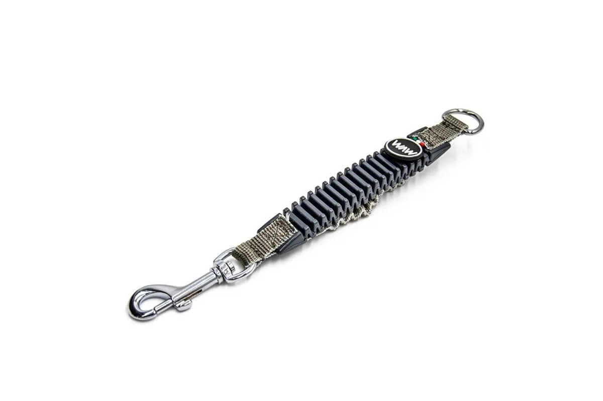 WAW, Smorzatore Antishock per Guinzaglio Cani, per Cani da 1 a 50 kg, Taglia S, Grigio/Nero, Linea Basic - immagine 1