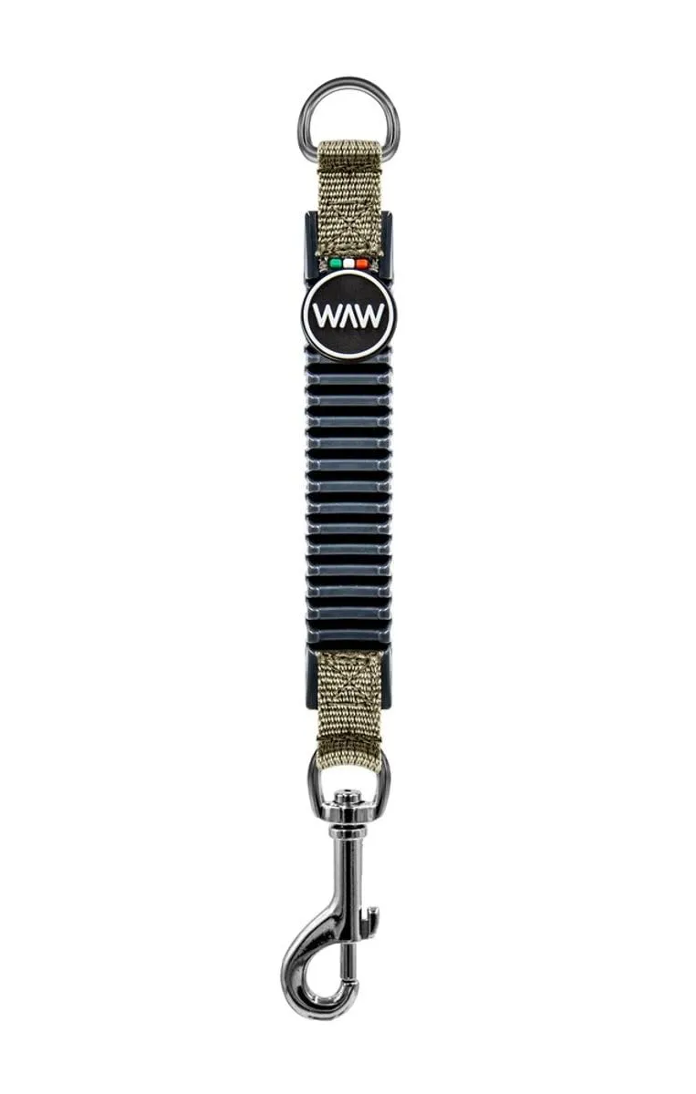 WAW, Smorzatore Antishock per Guinzaglio Cani, per Cani da 1 a 50 kg, Taglia M, Grigio/Nero, Linea Basic - immagine 3