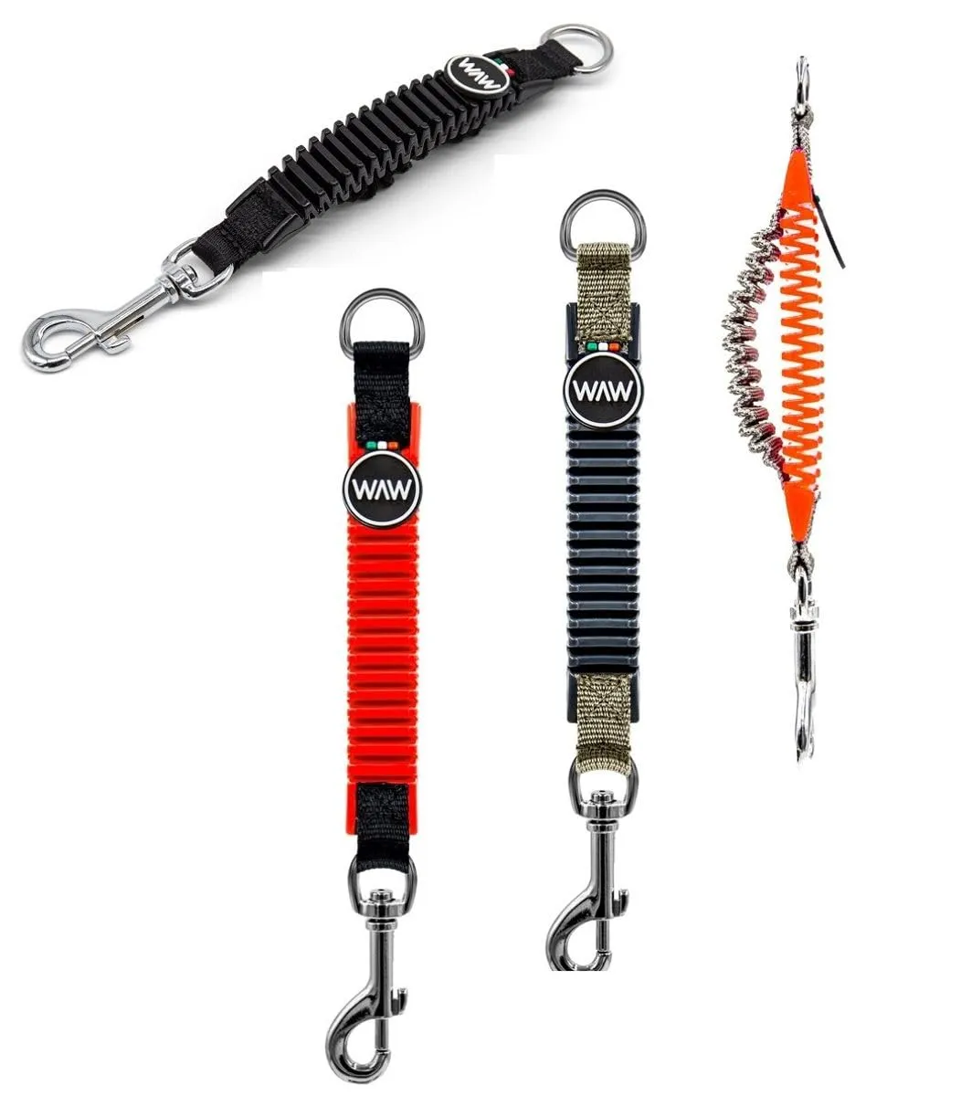 WAW, Smorzatore Antishock per Guinzaglio Cani, per Cani da 1 a 50 kg, Taglia S, Nero, Linea Basic - immagine 5