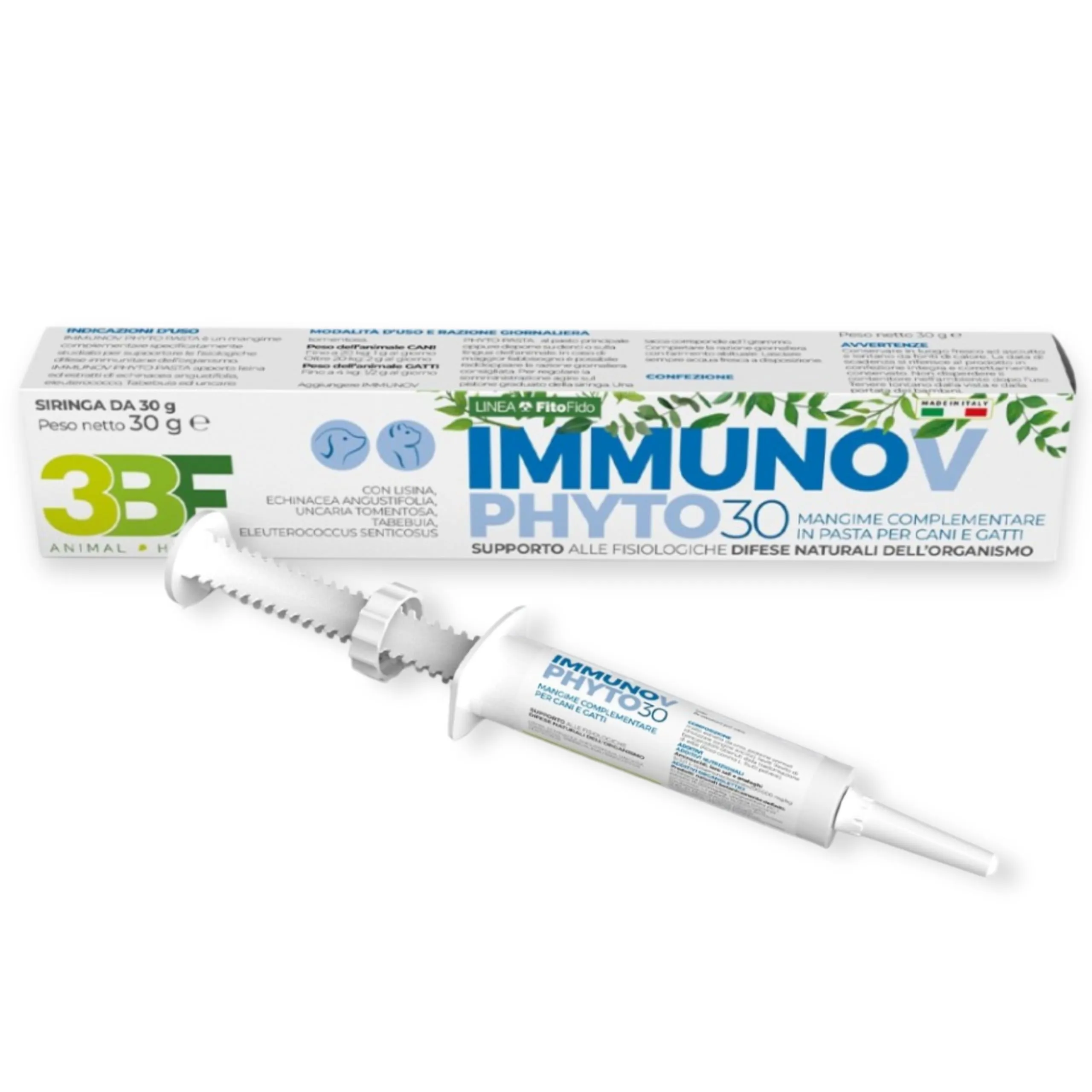 Trebifarma Immunov Phyto Pasta 30g per Difese Immunitarie di Cani e Gatti - immagine 1