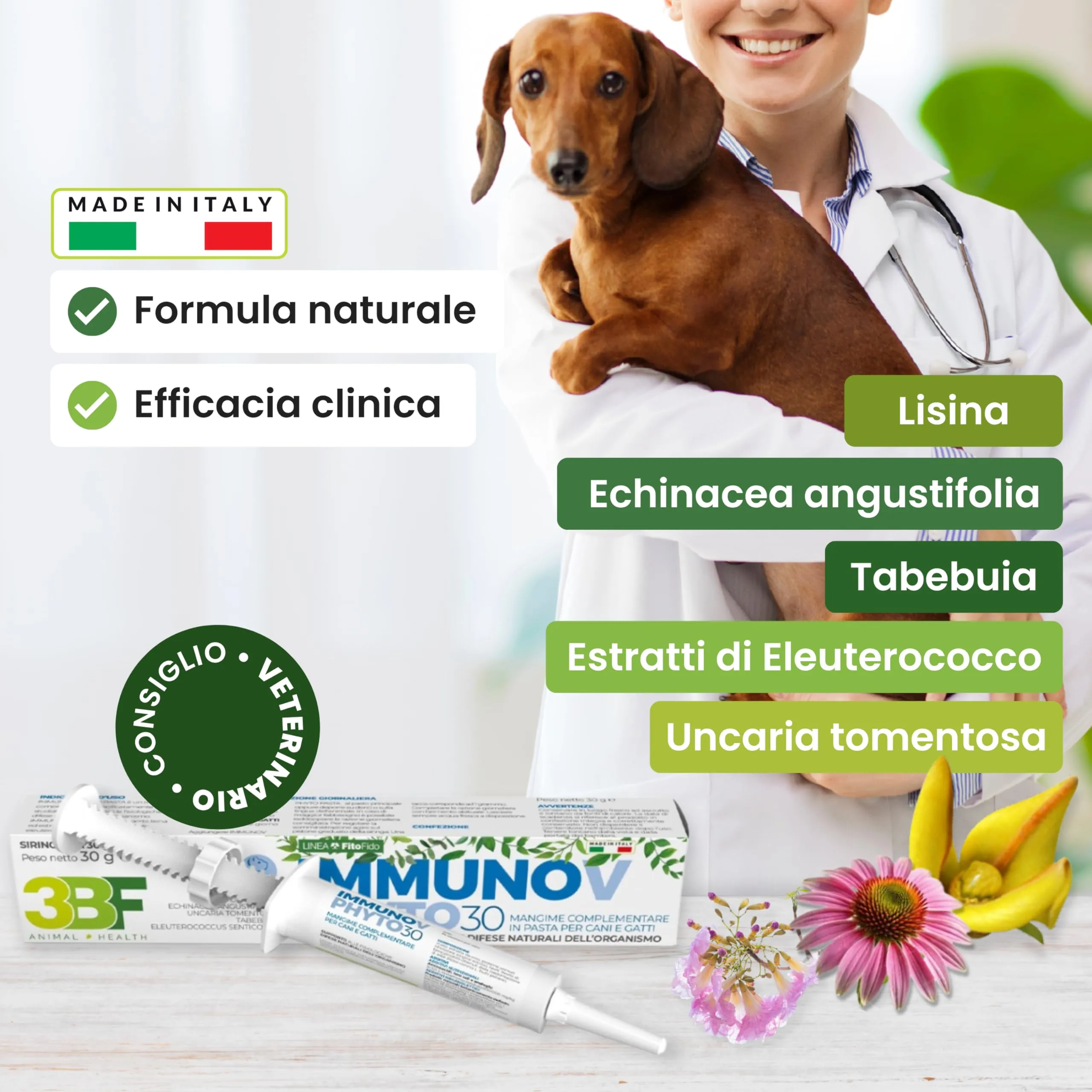 Trebifarma Immunov Phyto Pasta 30g per Difese Immunitarie di Cani e Gatti - immagine 4
