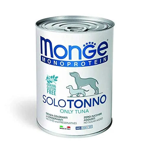 Monge Monoproteico Solo TONNO Alimento Umido per Cani 12 X 400gr - immagine 1