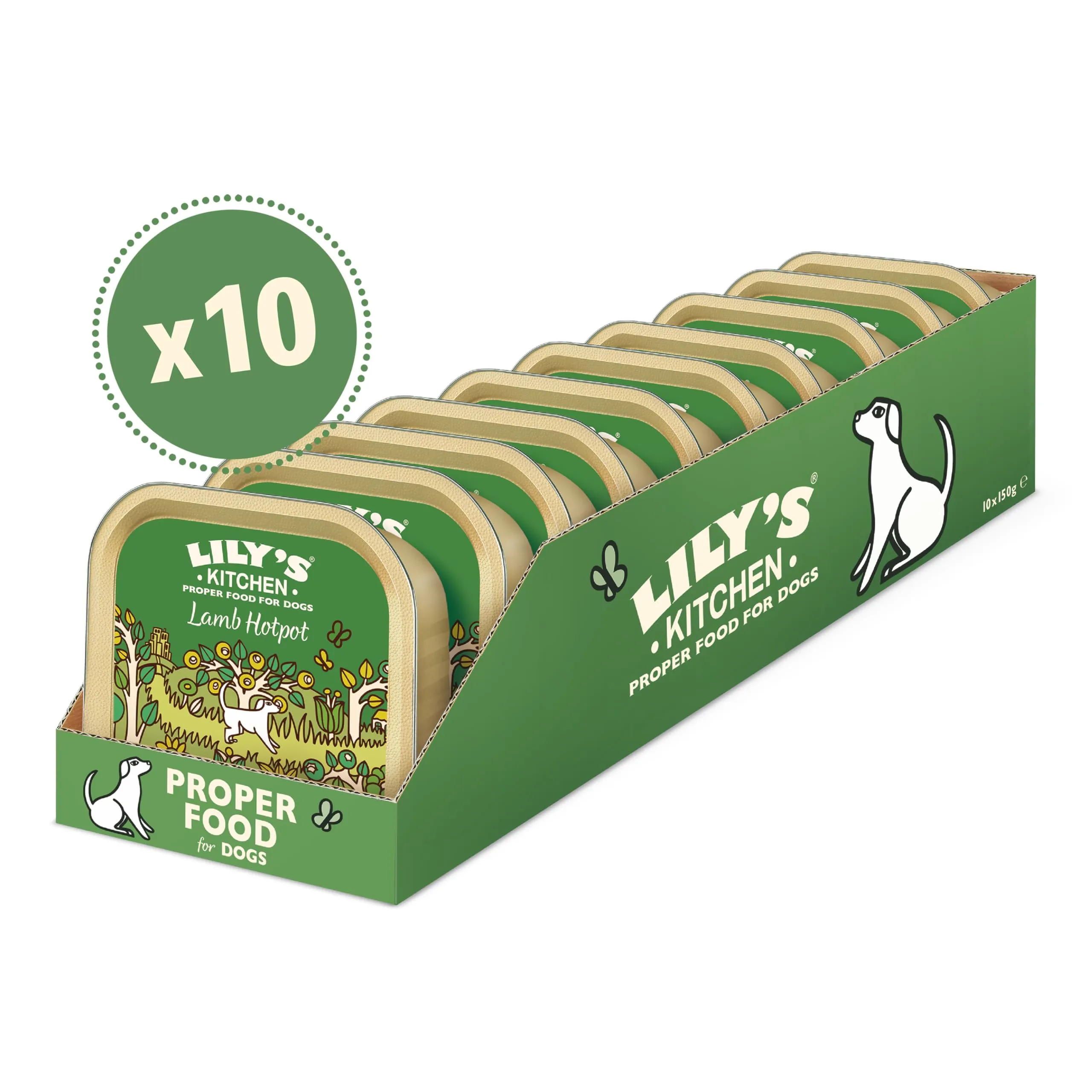 Lily's Kitchen Cibo umido per cani - agnello con zucca - Ricetta senza cereali, carne fresca preparata, con ingredienti naturali (150g x 10), adatto per cani adult - immagine 4