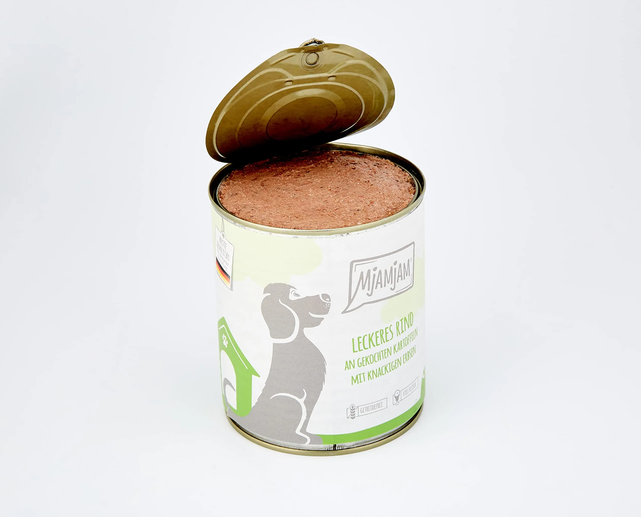 MjAMjAM - cibo umido premium per cani - delizioso manzo su patate bollite con piselli croccanti, confezione da 6 (6 x 800 g), naturale con carne extra - immagine 8