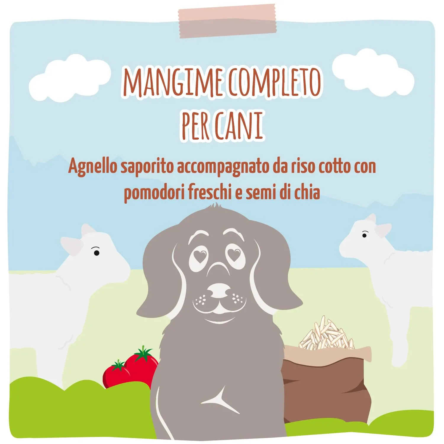MjAMjAM - cibo umido premium per cani - sostanzioso agnello su riso bollito con pomodori freschi, confezione da 6 (6 x 400 g), naturale con carne extra - immagine 5