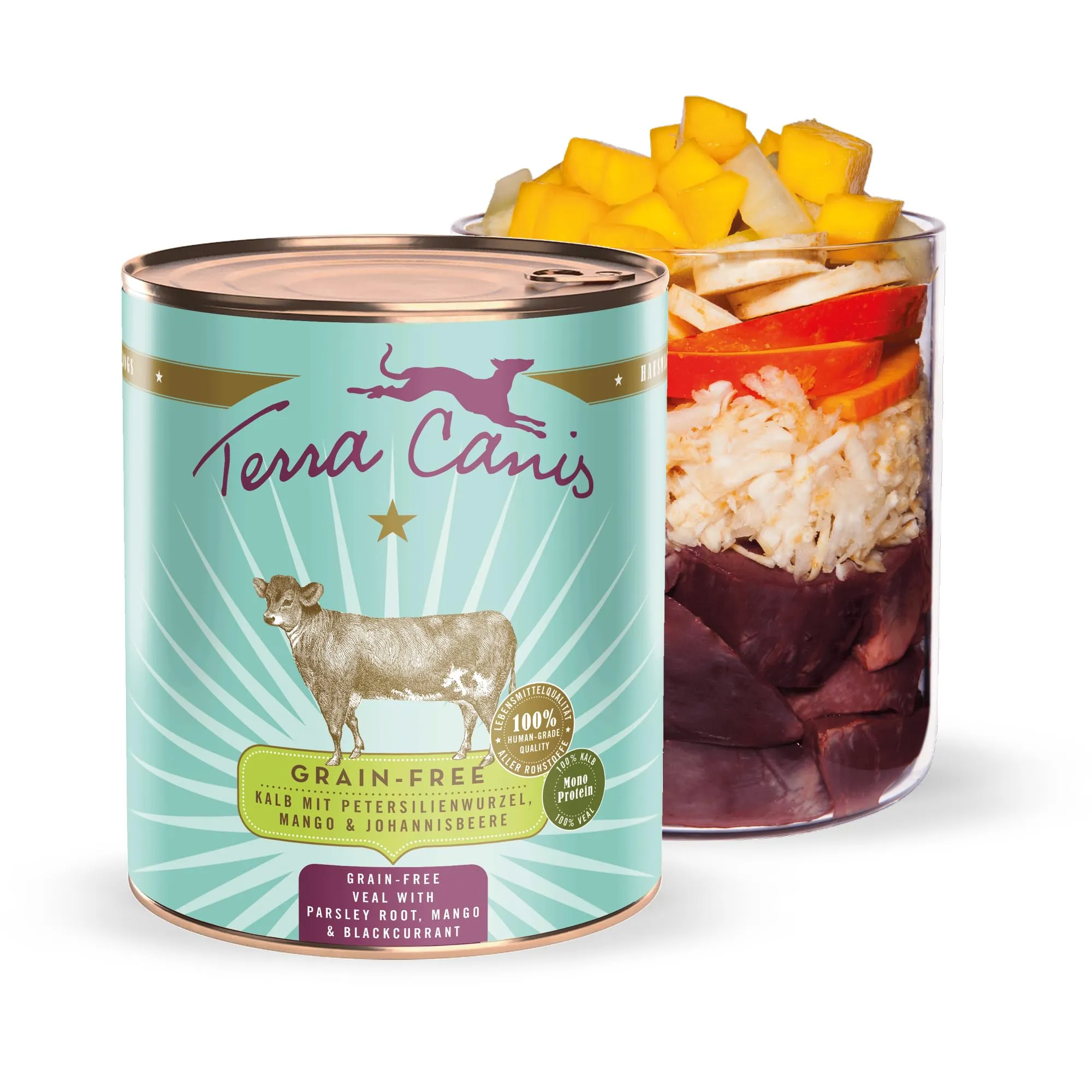 Terra Canis Vitello, cibo umido senza cereali per cani, 800g - immagine 1