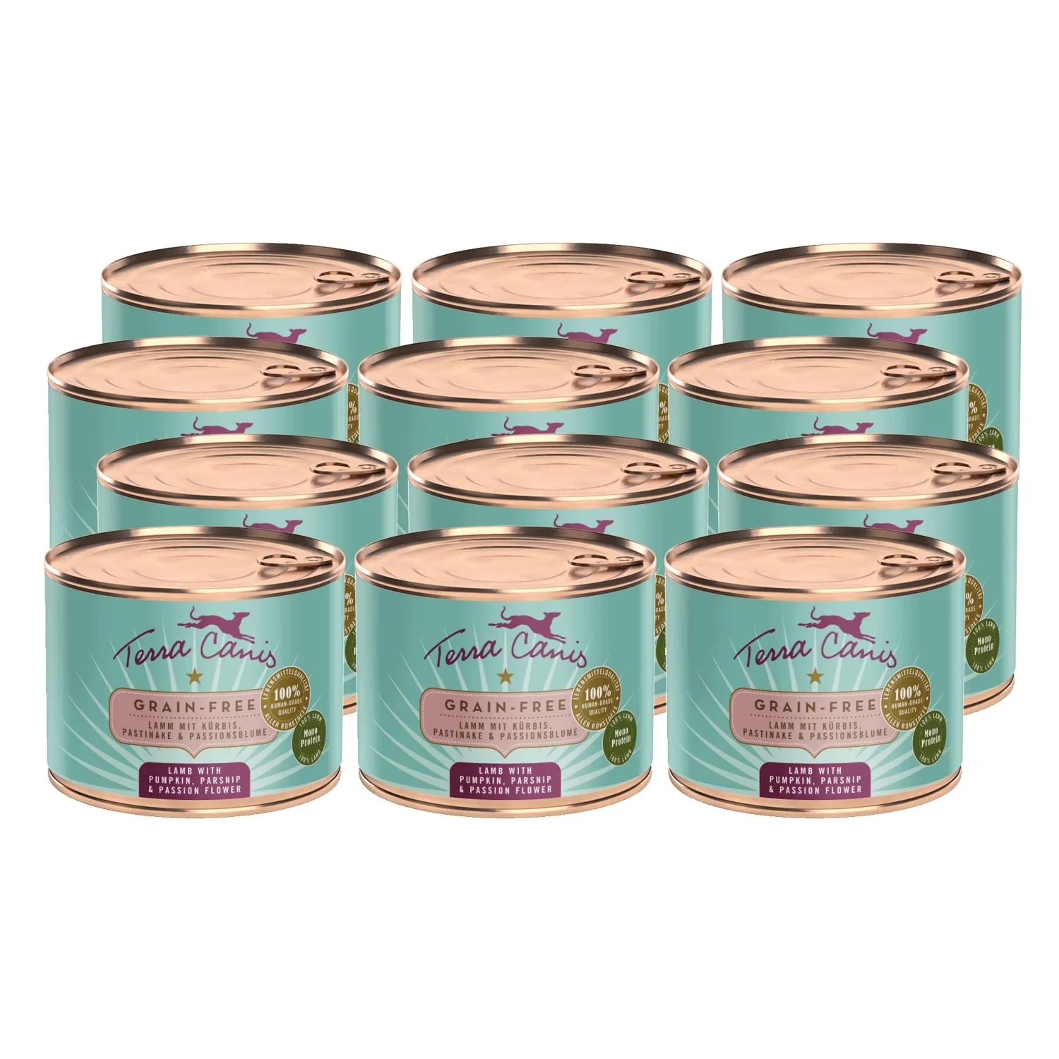 Terra Canis Agnello con zucca, cibo umido senza cereali per cani, 12x200g - immagine 1
