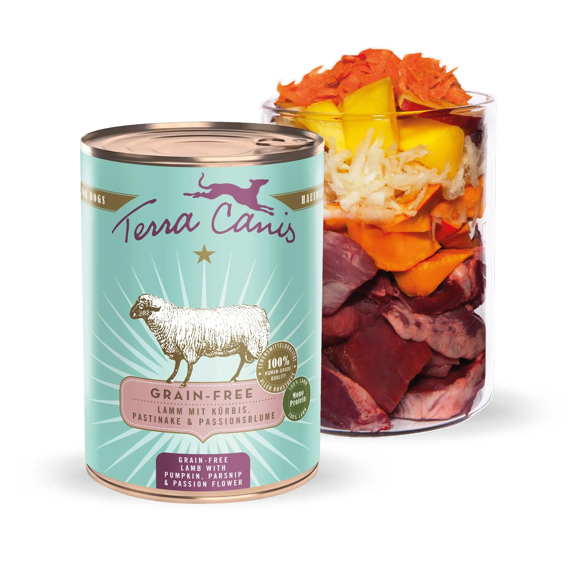 Terra Canis Agnello con zucca, cibo umido senza cereali per cani, 400g - immagine 1