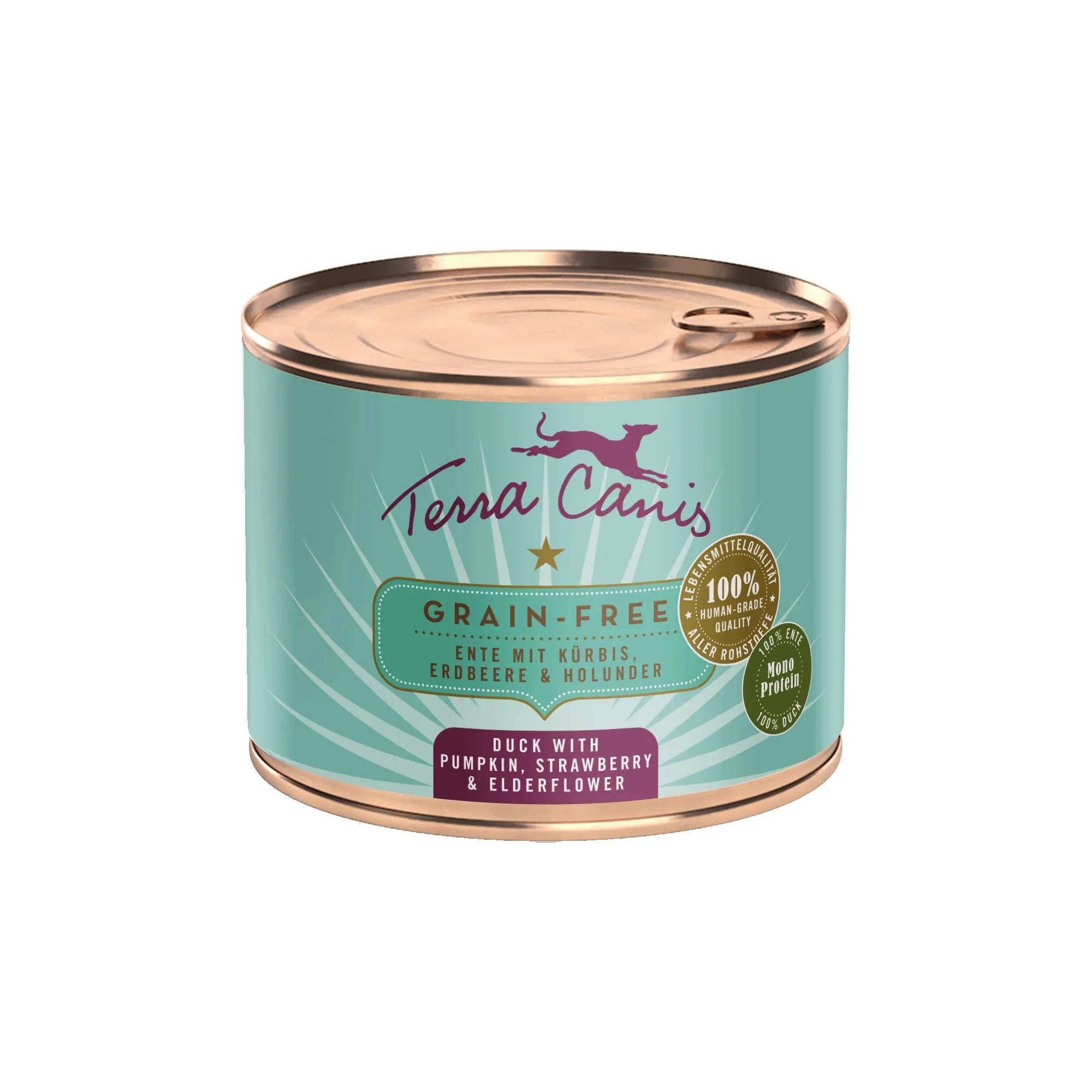 Terra Canis Anatra con zucca, cibo umido senza cereali per cani, 200g - immagine 1