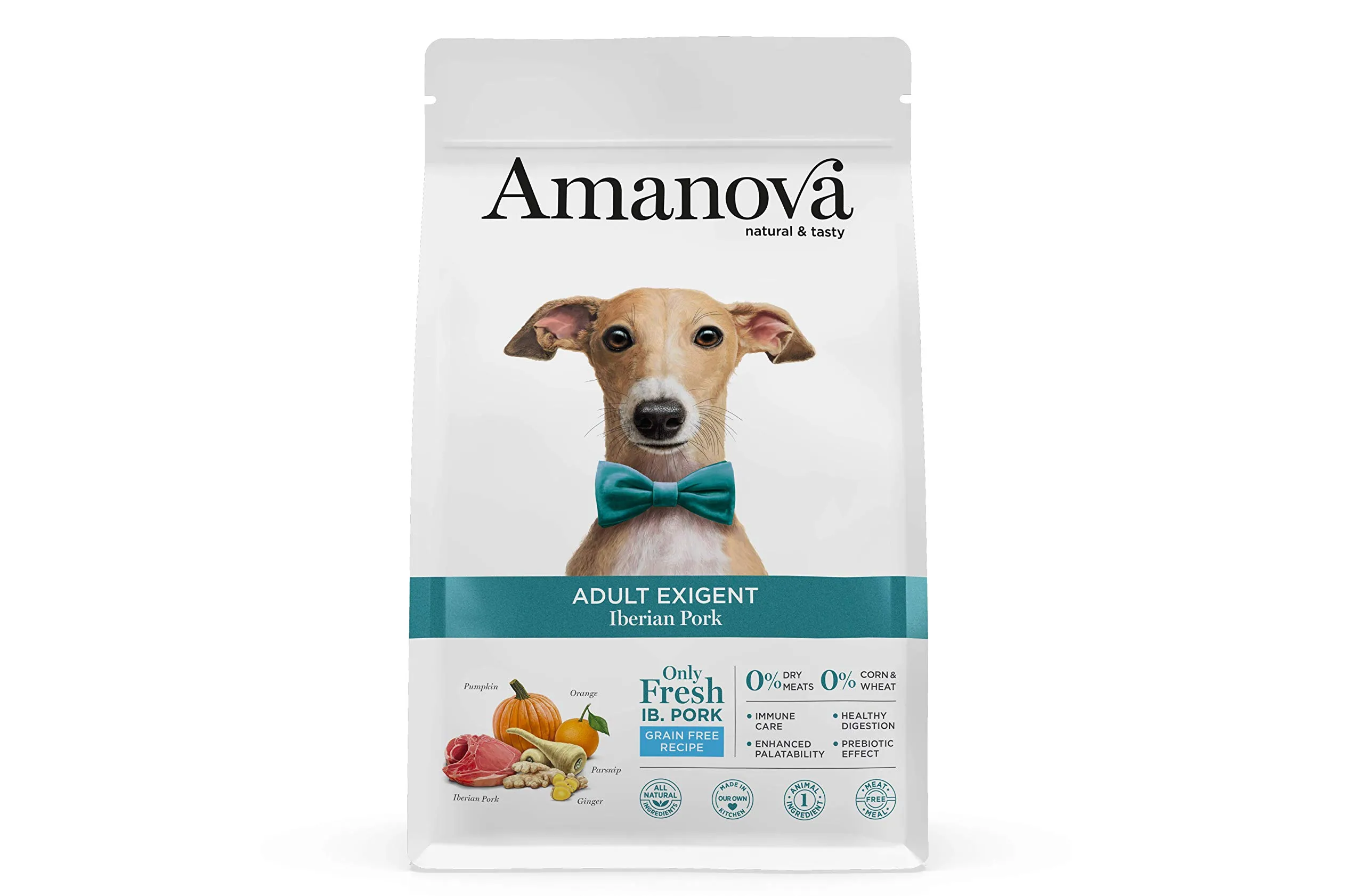 Amanova Cibo Secco per Cani Adulti di Taglia Media o Grande per palati esigenti Gusto Maiale - 100% Naturale, ipoallergenico e monoproteico - Grain Free - Cruelty Free - Formato da 10 kg - immagine 1