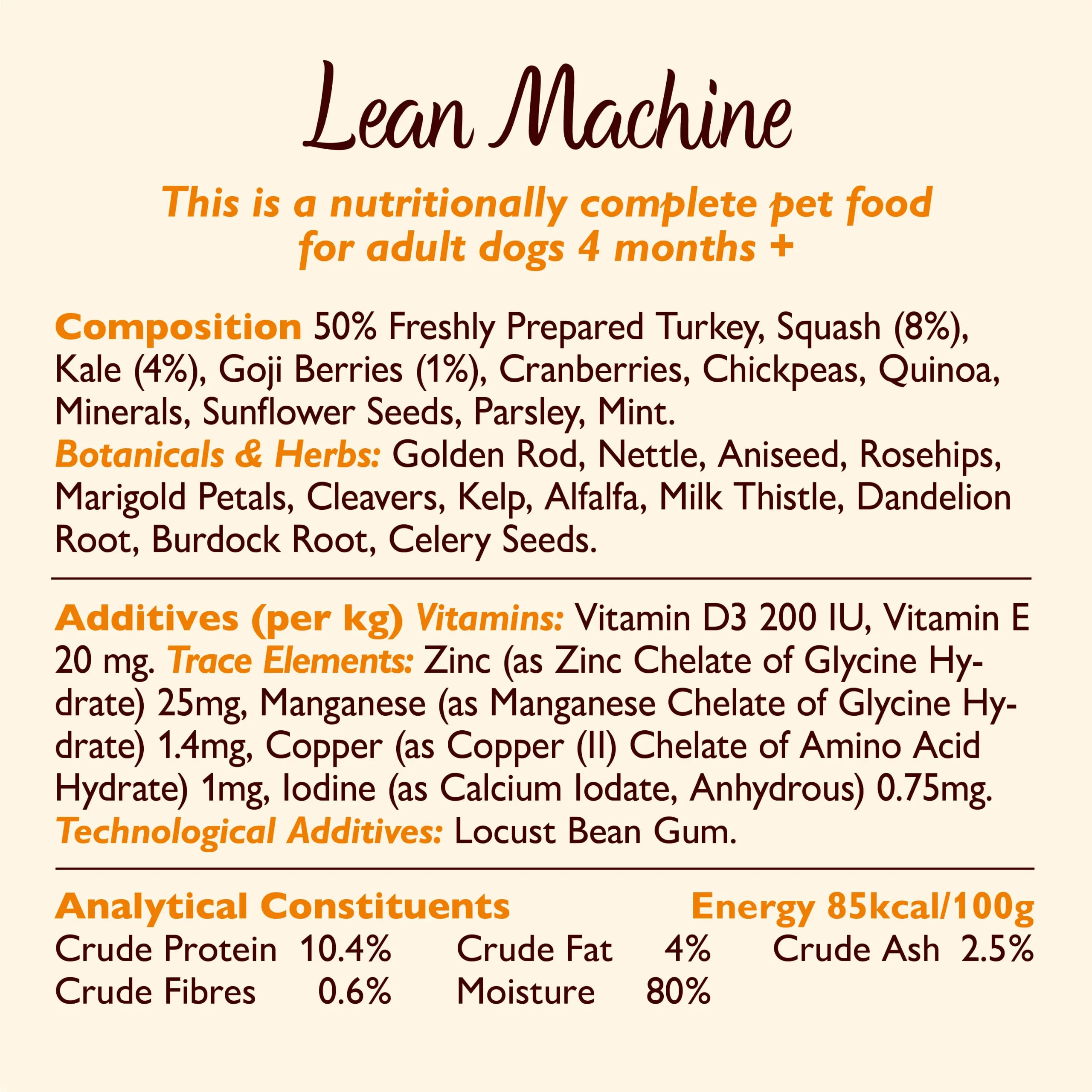 Lily's Kitchen Lean Machine Turkey & Squash - Cibo umido naturale completo per cani adulti (10 vassoi da 150 g) - immagine 3