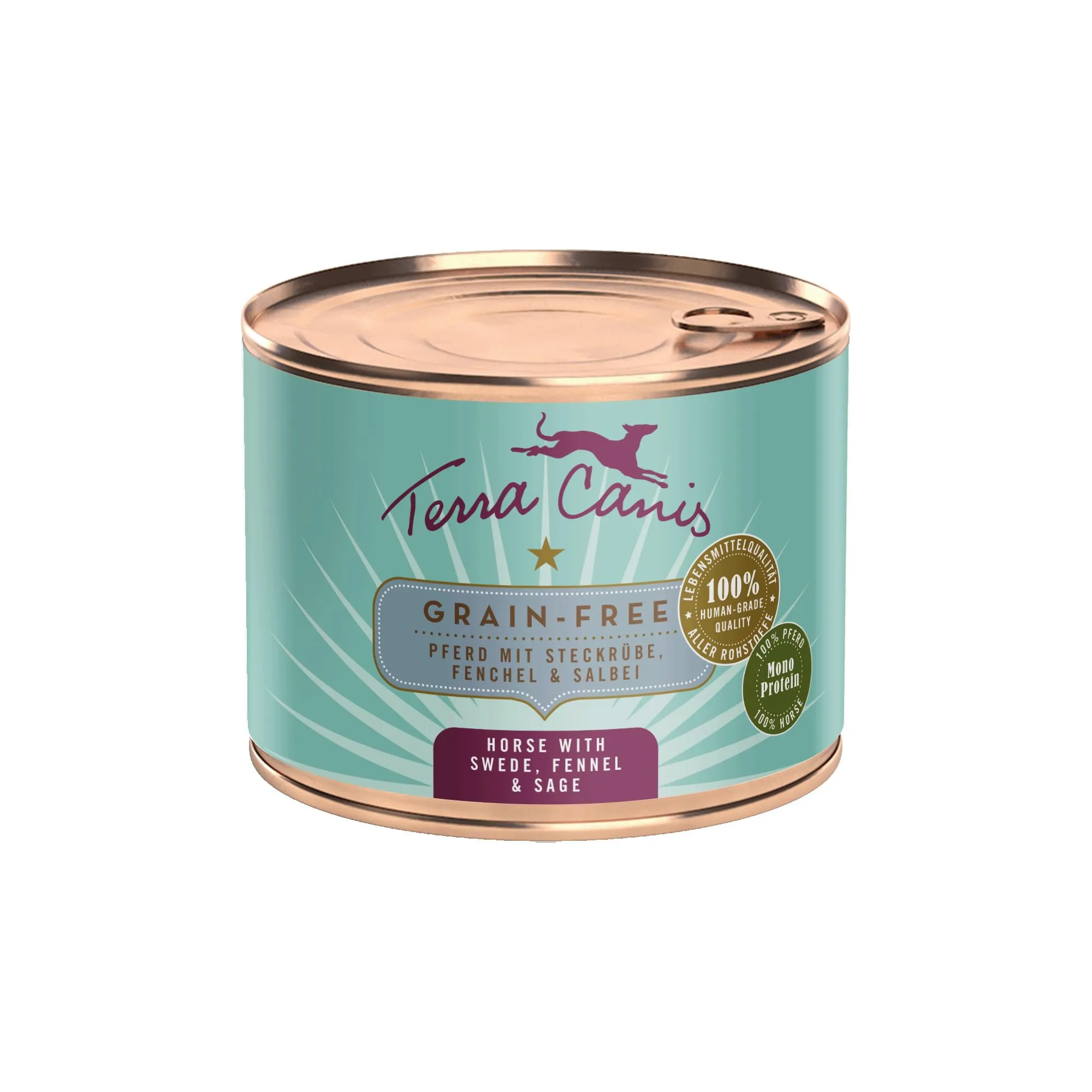 Terra Canis Cavallo con rutabaga, cibo umido senza cereali per cani, 200g - immagine 1