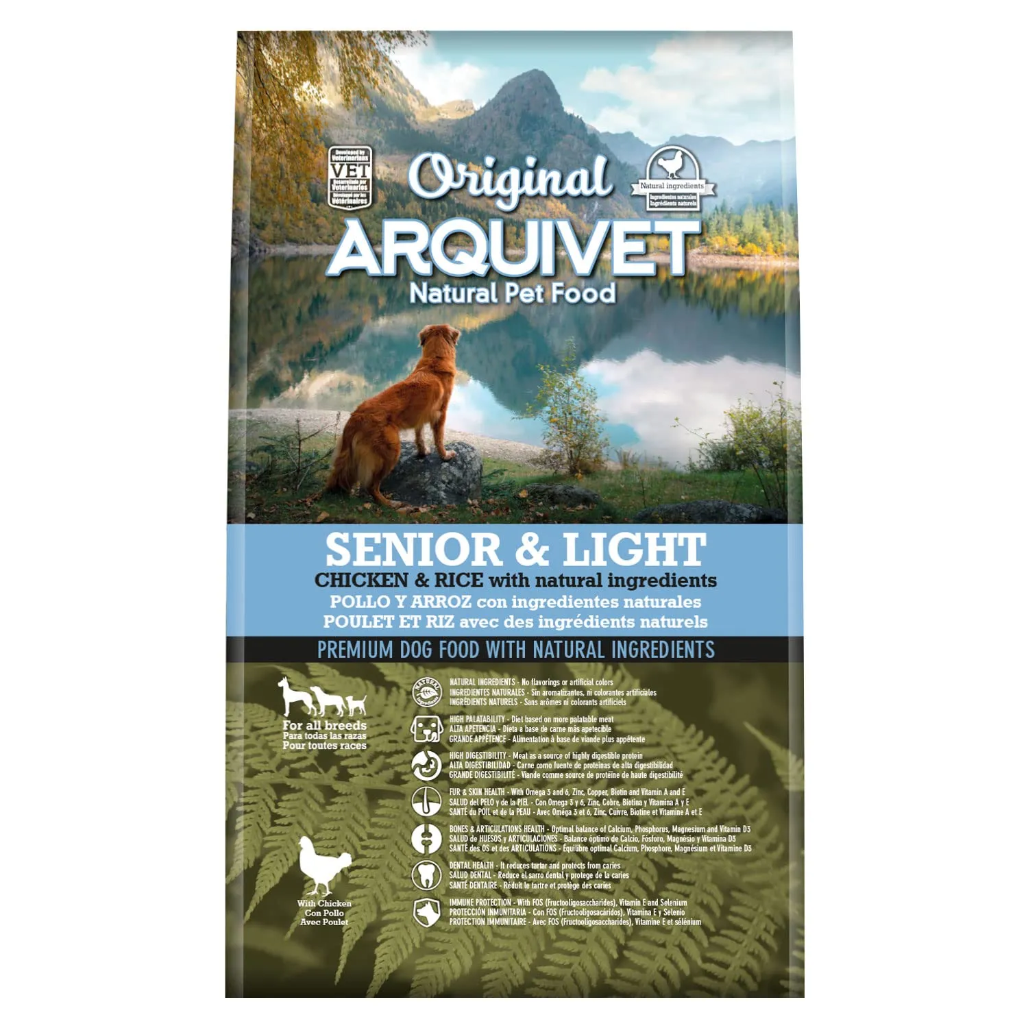 ARQUIVET Original - Senior & Light - Pollo e Riso - 3 kg - Alimento Secco per Cani Adulti Anziani - immagine 4