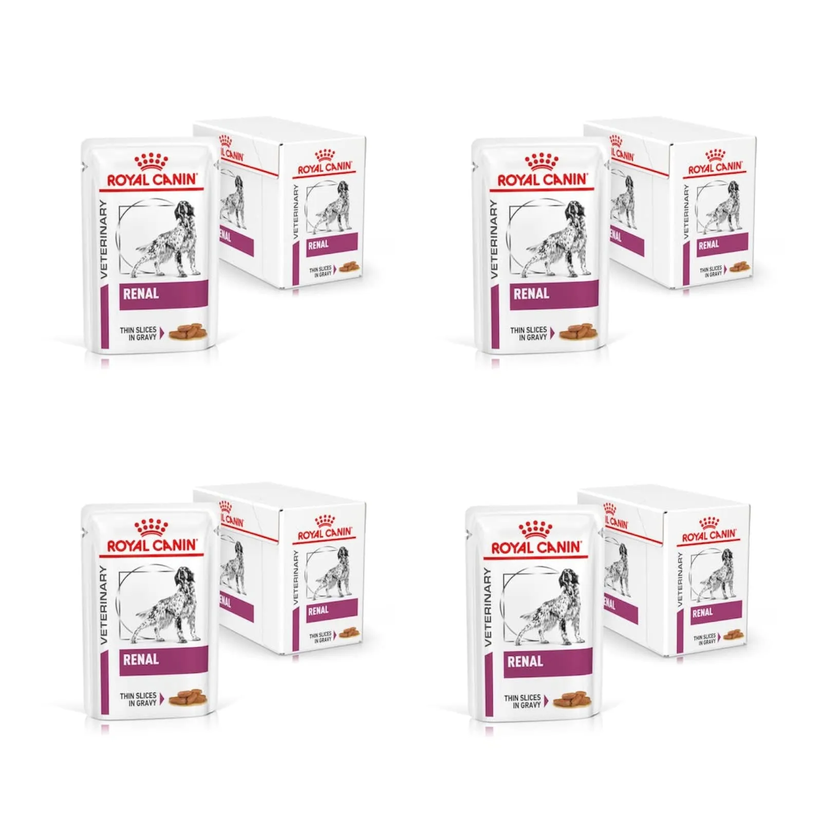 Royal Canin Veterinary Renal | Confezione da 4 | 4 x 12 x 100 g | Cibo umido per cani | Può supportare le malattie renali nei cani | Cibo umido in salsa - immagine 1