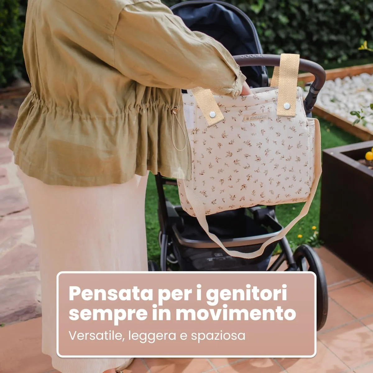 MIMUSELINA Borsa Passeggino Universale e Cambio Bambino | Borsa Fasciatoio Neonato con Ampia Capacità e Scomparti Interni | Organizer Maternità Elegante e Pratico | Realizzato in Spagna - immagine 4