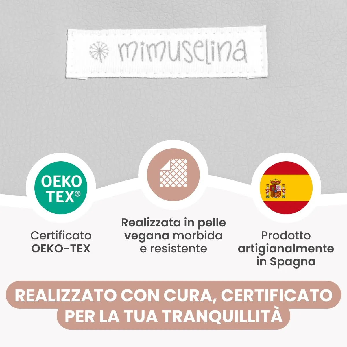 MIMUSELINA Borsa Passeggino Universale e Cambio Bambino | Borsa Fasciatoio Neonato con Ampia Capacità e Scomparti Interni | Organizer Maternità Elegante e Pratico | Realizzato in Spagna - immagine 6