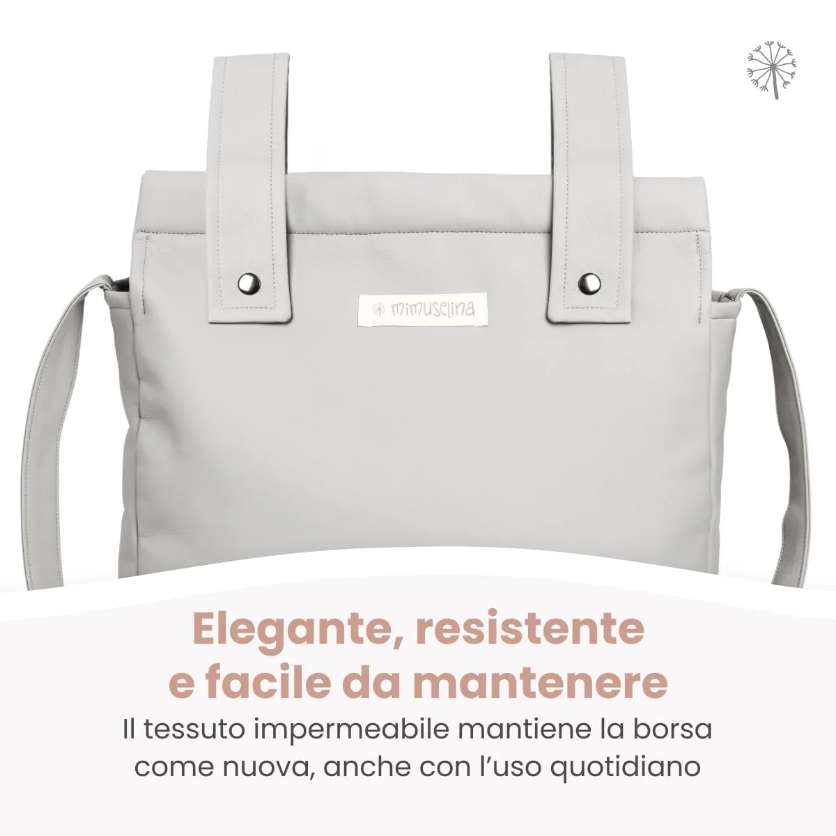 MIMUSELINA Borsa Passeggino Universale e Cambio Bambino | Borsa Fasciatoio Neonato con Ampia Capacità e Scomparti Interni | Organizer Maternità Elegante e Pratico | Realizzato in Spagna - immagine 9