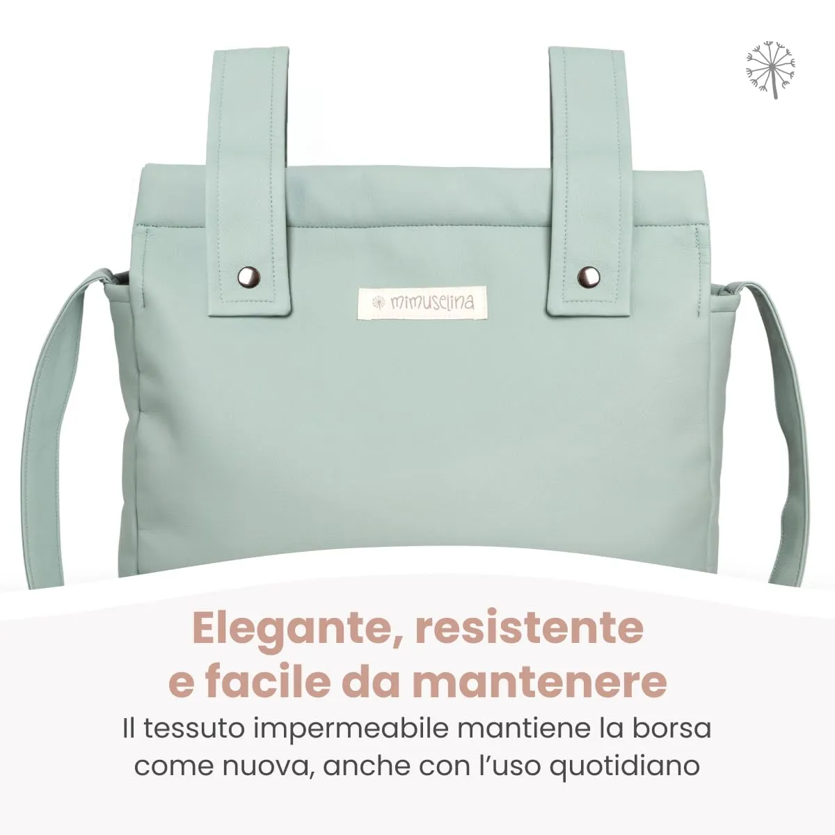 MIMUSELINA Borsa Passeggino Universale e Cambio Bambino | Borsa Fasciatoio Neonato con Ampia Capacità e Scomparti Interni | Organizer Maternità Elegante e Pratico | Realizzato in Spagna - immagine 9