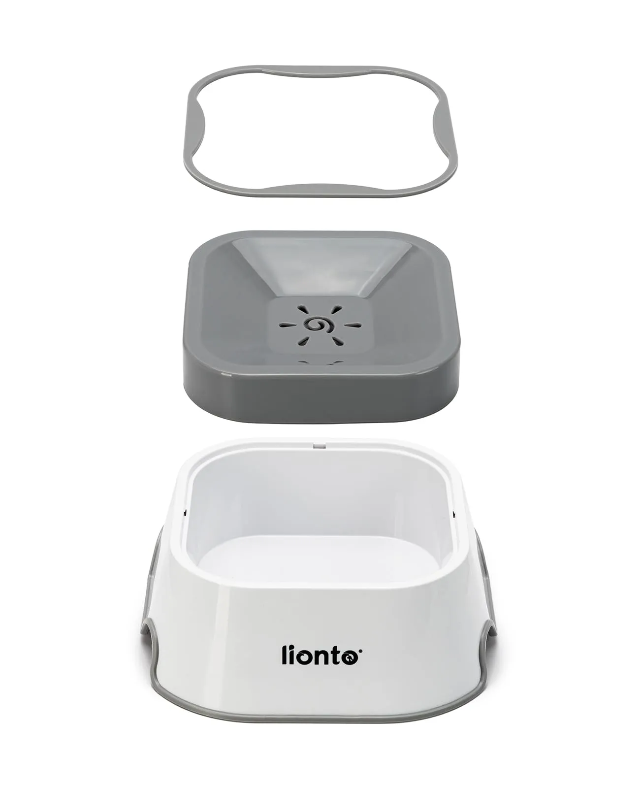 lionto Ciotola Acqua Antigoccia per Cani, Antiperdita, 1 L, 22,5x22,5x8 cm - immagine 5