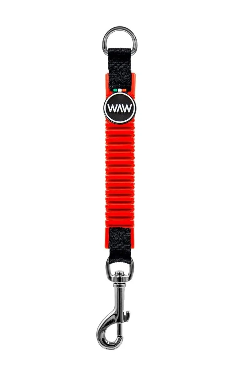 WAW, Smorzatore Antishock per Guinzaglio Cani, per Cani da 1 a 50 kg, Taglia XXS, Rosso/Nero, Linea Basic - immagine 3
