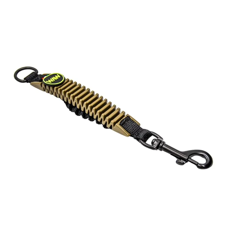 WAW, Smorzatore Antishock per Guinzaglio Cani, per Cani da 1 a 50 kg, Taglia L, Verde Militare/Nero, Linea F-Black - immagine 1