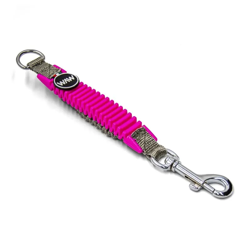 WAW, Smorzatore Antishock per Guinzaglio Cani, per Cani da 1 a 50 kg, Taglia S, Fucsia/Grigio, Linea Sun - immagine 1