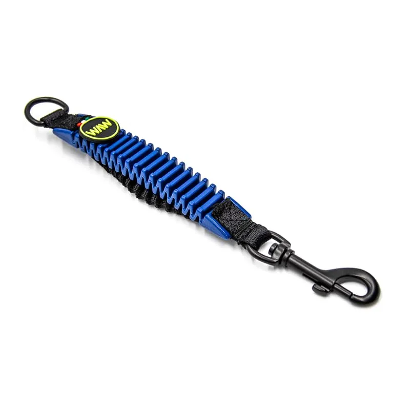 WAW, Smorzatore Antishock per Guinzaglio Cani, per Cani da 1 a 50 kg, Taglia S, Blu Indaco/Nero, Linea F-Black - immagine 1