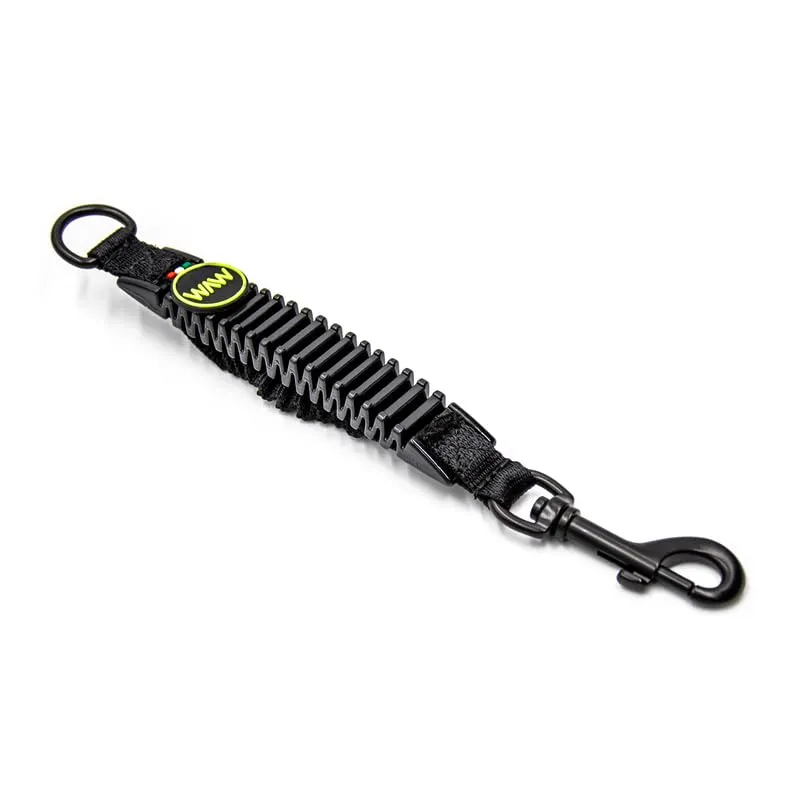 WAW, Smorzatore Antishock per Guinzaglio Cani, per Cani da 1 a 50 kg, Taglia S, Nero/Cromo, Linea F-Black - immagine 1