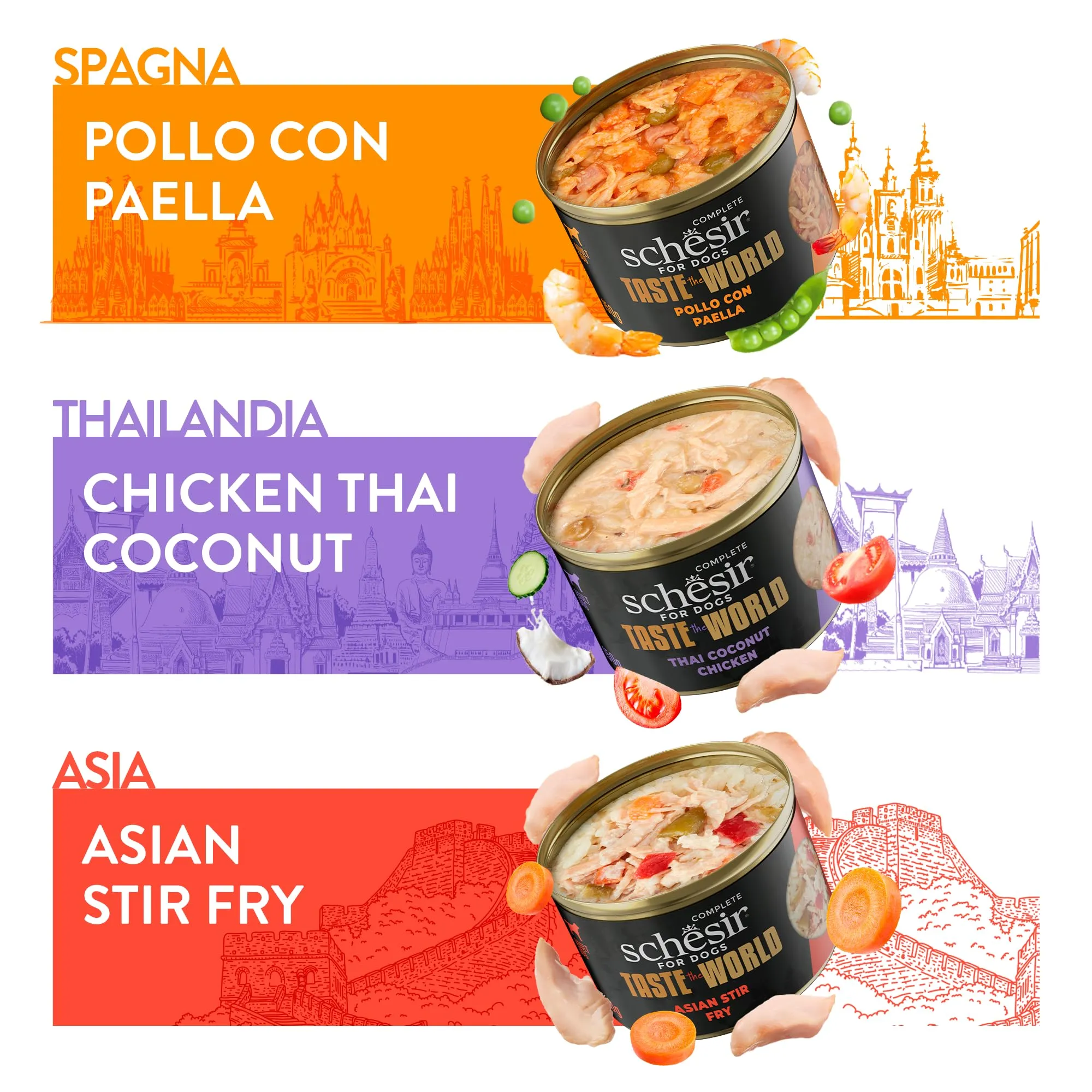 Schesir Taste The World Thai Coconut Chicken 8X150g - immagine 8