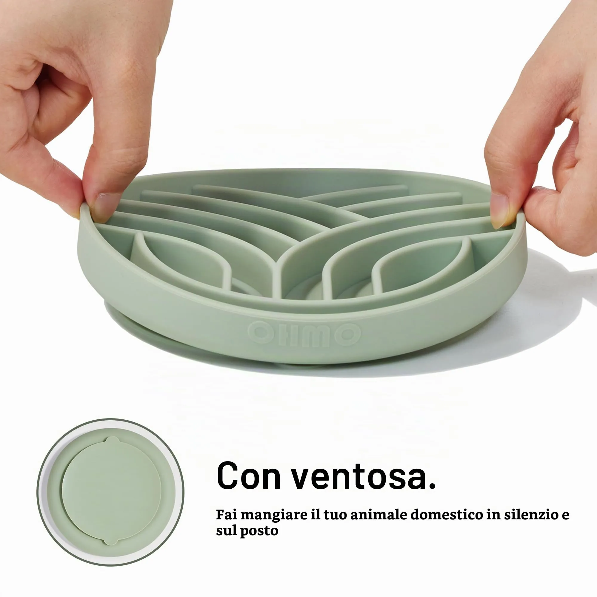 OHMO Ciotola Anti Ingozzamento (Piccola Forma a Diamante), Ciotola per Cani e Gatti che Mangia Lentamente, Silicone Ventosa Antiscivolo - immagine 5