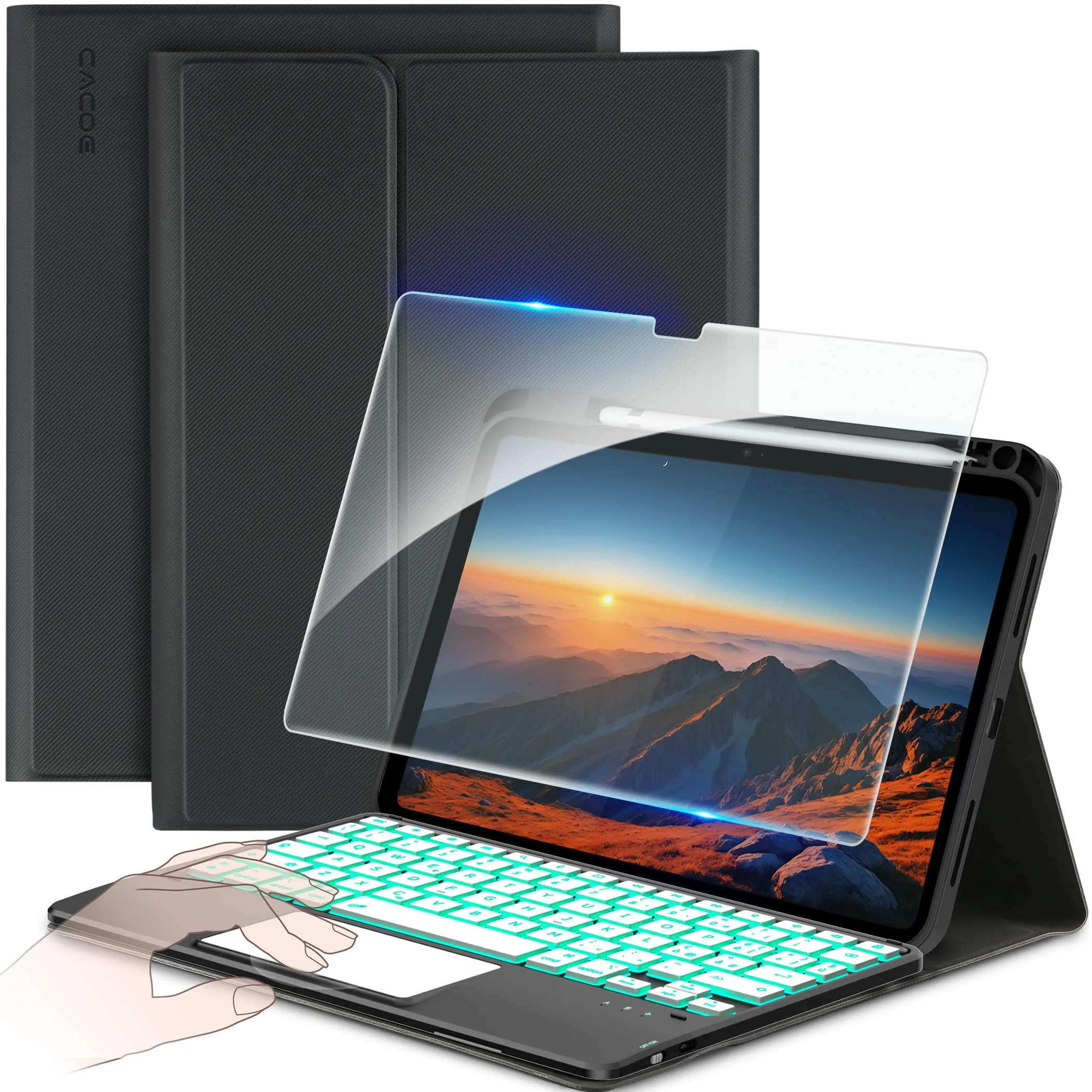 CACOE Cover con Tastiera per iPad 11 (A16) 2025 11" / 10 2022 con Touchpad - immagine 1