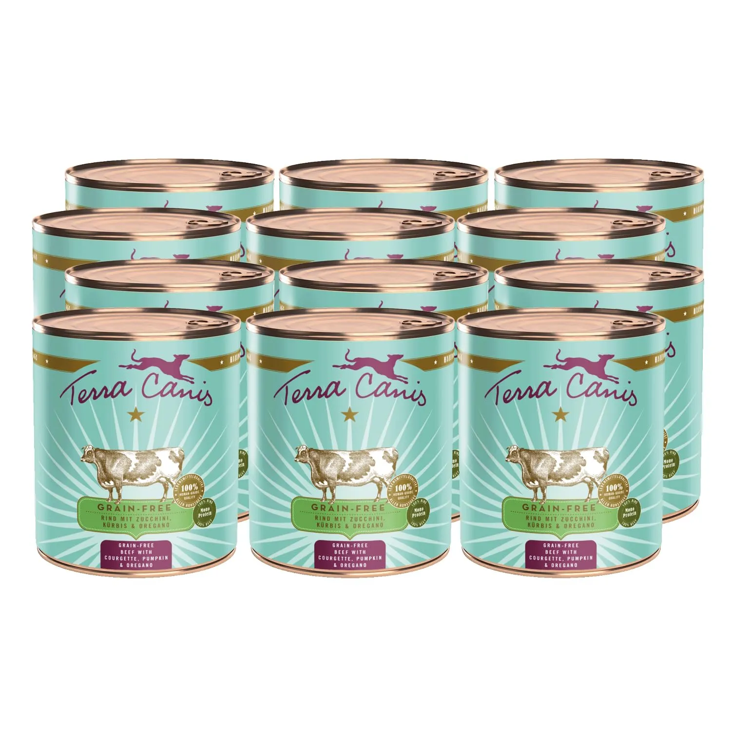 Terra Canis Manzo con zucchina, cibo senza cereali per cani, 12x800g - immagine 1