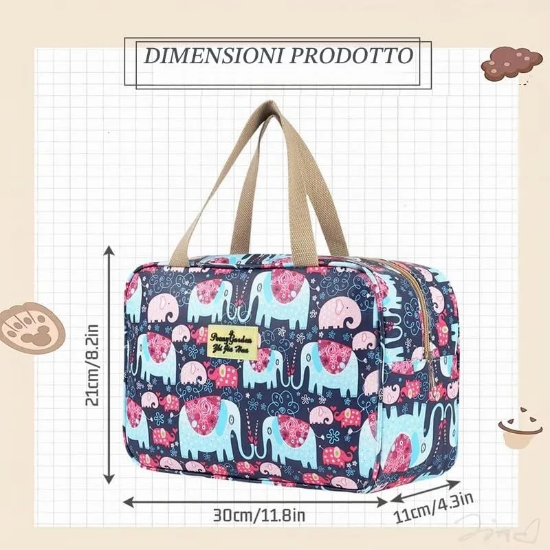 Aucuu Beauty Case Da Viaggio, Borsa da Toilette per Donna, Borse per Cosmetici con zip，Borsa Da Toilette Impermeabile Di Grande Capacità Per Brevi Viaggi, Affari E Ufficio - immagine 2