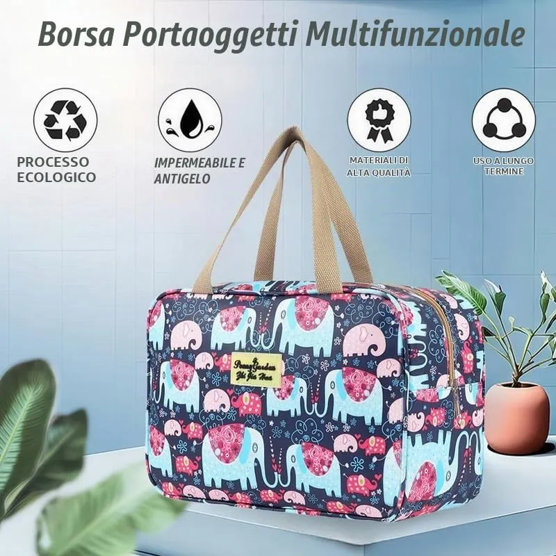 Aucuu Beauty Case Da Viaggio, Borsa da Toilette per Donna, Borse per Cosmetici con zip，Borsa Da Toilette Impermeabile Di Grande Capacità Per Brevi Viaggi, Affari E Ufficio - immagine 7