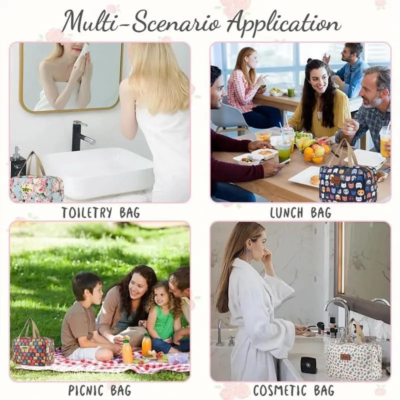 Aucuu Beauty Case Da Viaggio, Borsa da Toilette per Donna, Borse per Cosmetici con zip,Borsa Da Toilette Impermeabile Di Grande Capacità Per Brevi Viaggi, Affari E Ufficio - immagine 6