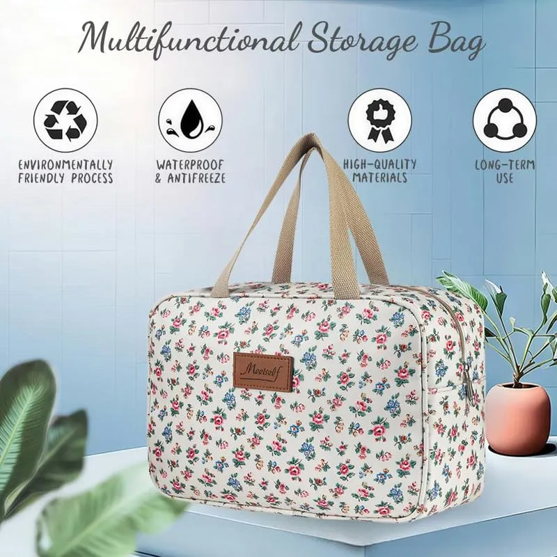 Aucuu Beauty Case Da Viaggio, Borsa da Toilette per Donna, Borse per Cosmetici con zip,Borsa Da Toilette Impermeabile Di Grande Capacità Per Brevi Viaggi, Affari E Ufficio - immagine 7