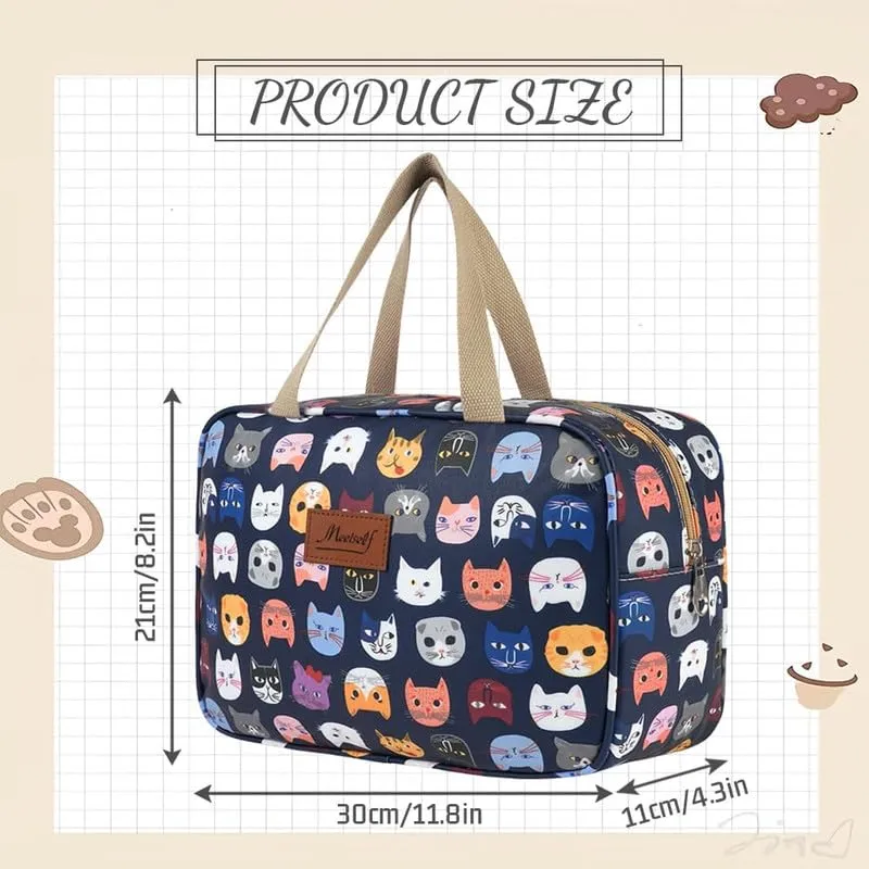 Aucuu Beauty Case Da Viaggio, Borsa da Toilette per Donna, Borse per Cosmetici con zip,Borsa Da Toilette Impermeabile Di Grande Capacità Per Brevi Viaggi, Affari E Ufficio - immagine 2