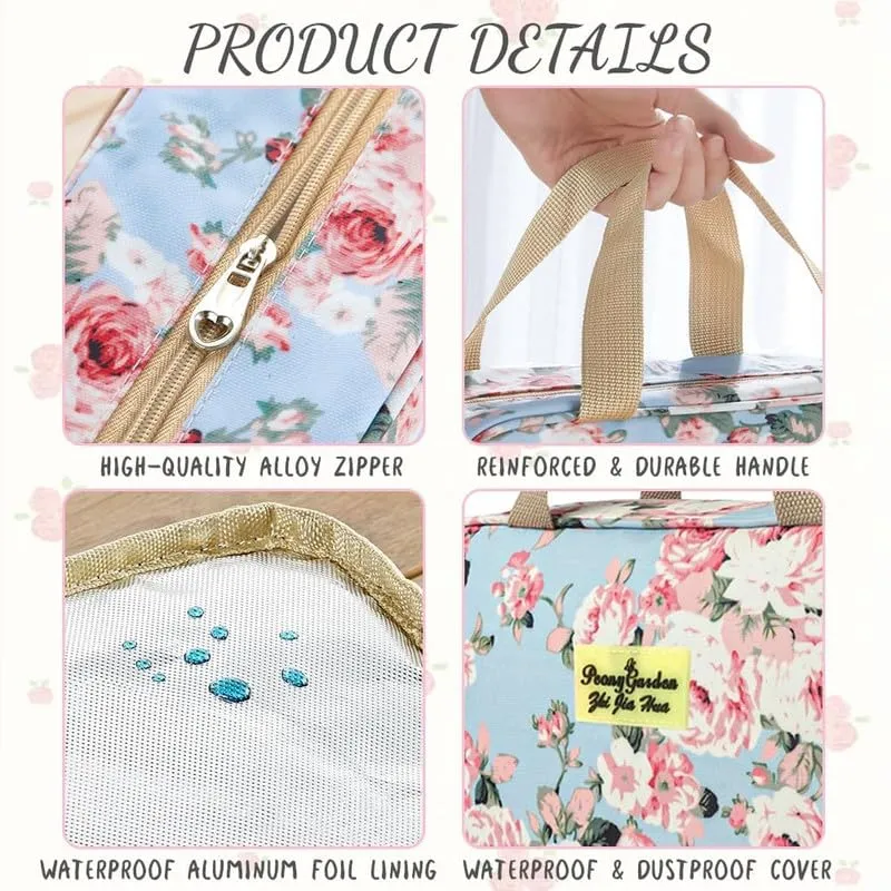 Aucuu Beauty Case Da Viaggio, Borsa da Toilette per Donna, Borse per Cosmetici con zip,Borsa Da Toilette Impermeabile Di Grande Capacità Per Brevi Viaggi, Affari E Ufficio - immagine 5