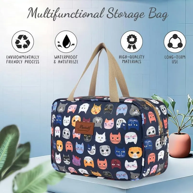 Aucuu Beauty Case Da Viaggio, Borsa da Toilette per Donna, Borse per Cosmetici con zip,Borsa Da Toilette Impermeabile Di Grande Capacità Per Brevi Viaggi, Affari E Ufficio - immagine 8