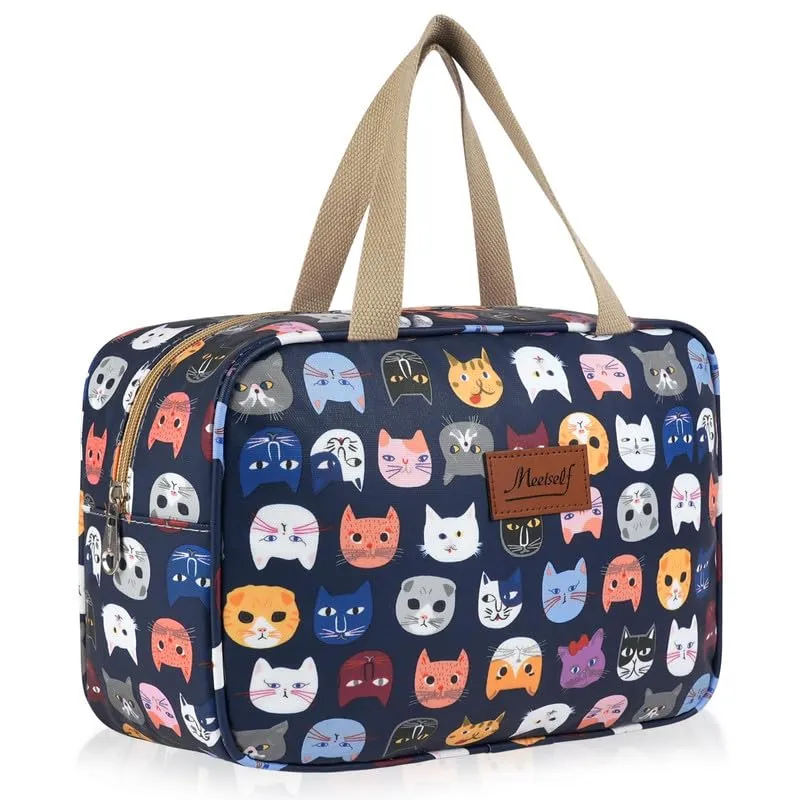 Aucuu Beauty Case Da Viaggio, Borsa da Toilette per Donna, Borse per Cosmetici con zip,Borsa Da Toilette Impermeabile Di Grande Capacità Per Brevi Viaggi, Affari E Ufficio - immagine 9