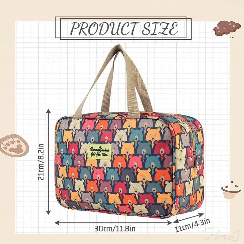 Aucuu Beauty Case Da Viaggio, Borsa da Toilette per Donna, Borse per Cosmetici con zip,Borsa Da Toilette Impermeabile Di Grande Capacità Per Brevi Viaggi, Affari E Ufficio - immagine 2